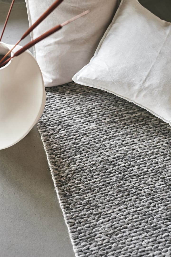 Tapete de lã Braided natural cinza, 170x240 cm Scandi Living