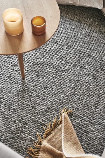 Tapete de lã Braided natural cinza - 200x300 cm - Scandi Living