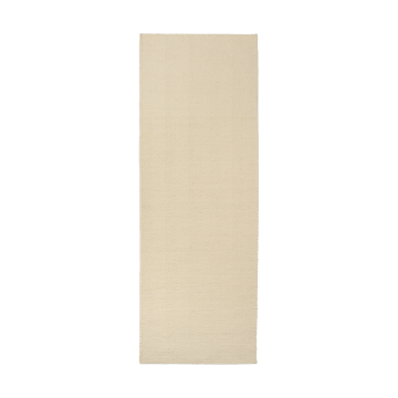 Tapete de lã Furrow natural branco - 80x240 cm - Scandi Living