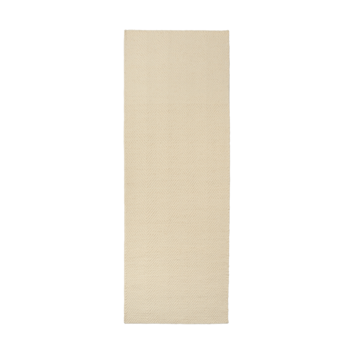 Tapete de lã Furrow natural branco, 80x240 cm Scandi Living