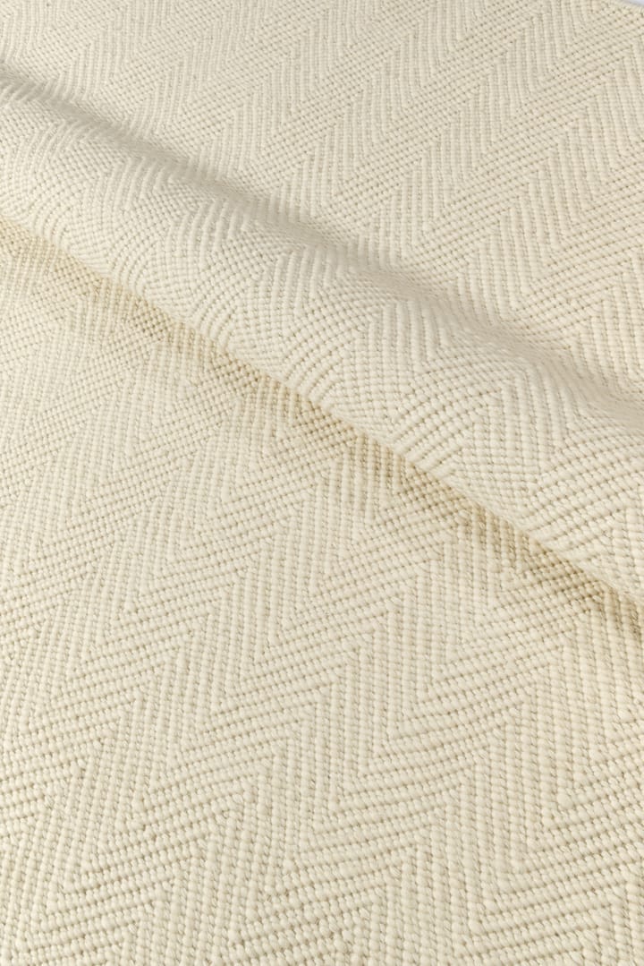 Tapete de lã Furrow natural branco, 80x240 cm Scandi Living