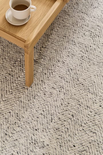 Tapete de lã Furrow natural branco/cinza - 170x240 cm - Scandi Living