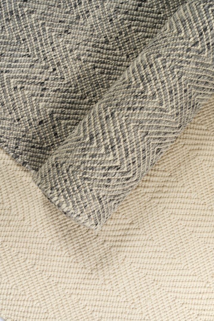 Tapete de lã Furrow natural branco/cinza, 200x300 cm Scandi Living