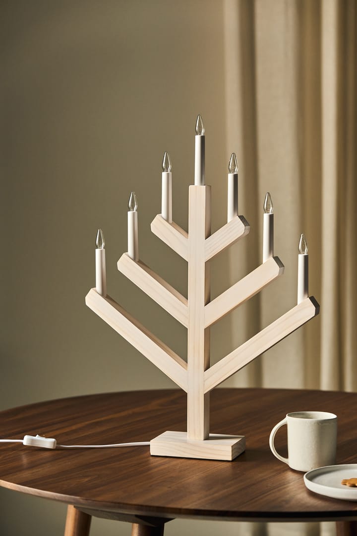 Vela do advento Pine 62 cm, branco esmaltado Scandi Living