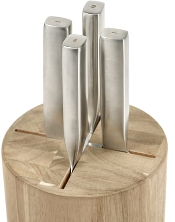 Conjunto de facas bloco Base 5 peças - Madeira-cinzento aço  - Serax