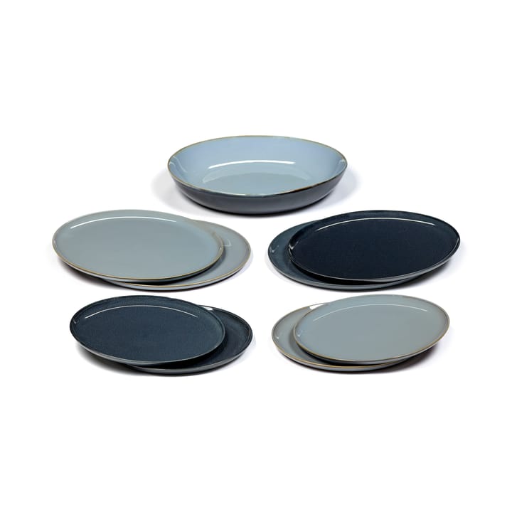 Conjunto de jantar Terres de Rêves 9 peças - Smokey blue-dark blue - Serax