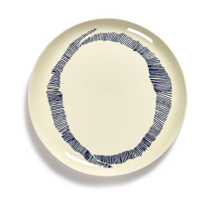 Prato Ottolenghi Feast L Ø26 cm 2 unid. - White stripes-blue - Serax