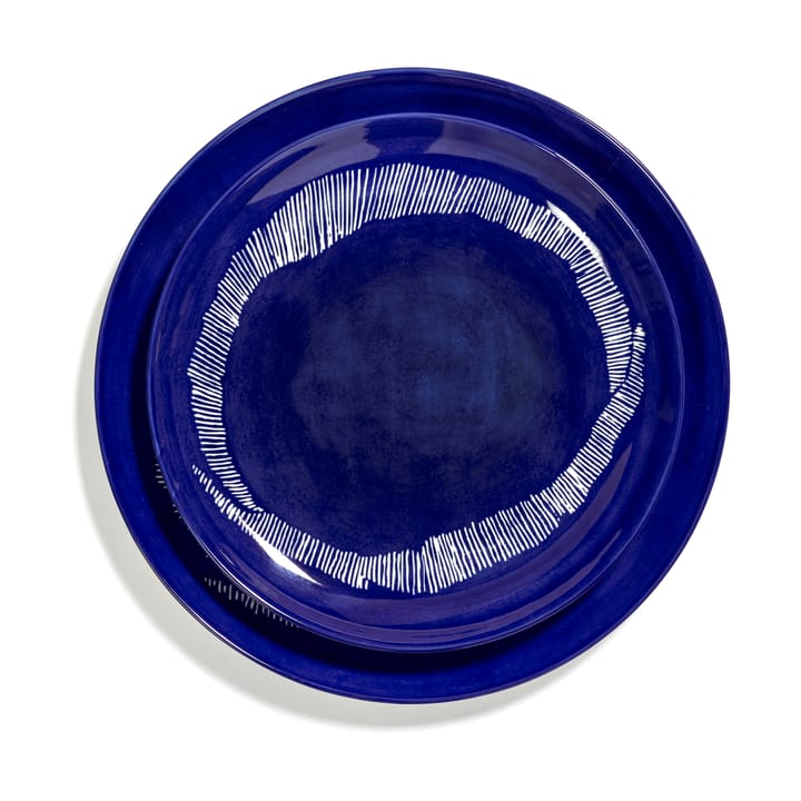 Prato Ottolenghi Feast M Ø22,5 cm 2 unid. - Dark blue stripes-white - Serax