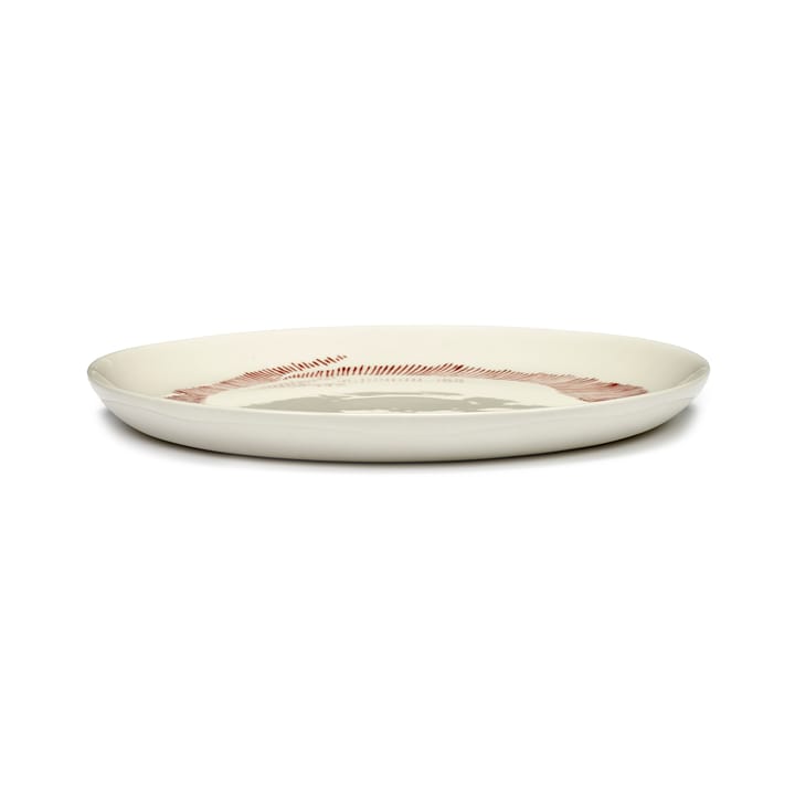 Prato Ottolenghi Feast M Ø22,5 cm 2 unid. - White stripes-red - Serax