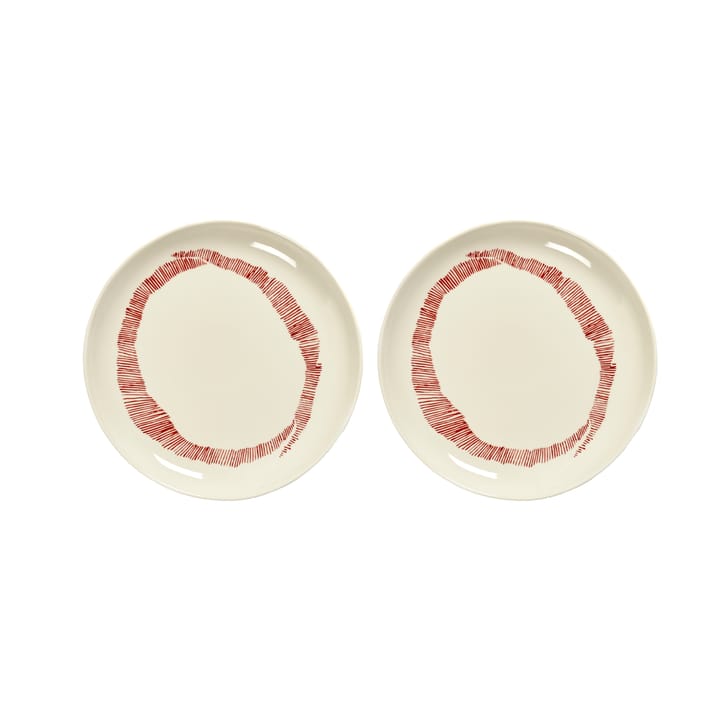 Prato Ottolenghi Feast S Ø19 cm 2 unid. - White stripes-red - Serax