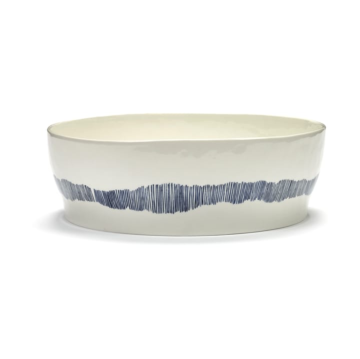 Saladeira Ottolenghi Feast Ø27,5 cm - White stripes-blue - Serax