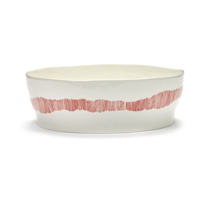 Saladeira Ottolenghi Feast Ø27,5 cm - White stripes-red - Serax