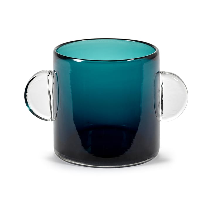 Vaso com pegas Wind & Fire 13 cm - azul escuro - Serax