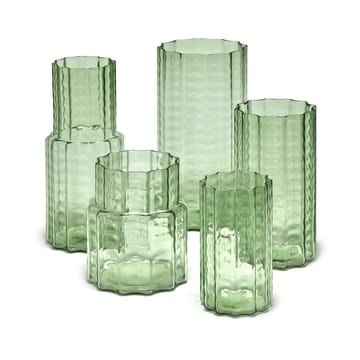 Vaso Waves 01 21 cm - Green-clear - Serax