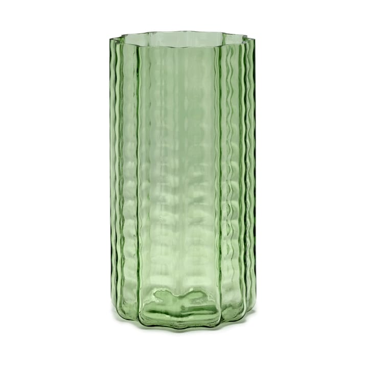 Vaso Waves 02 28 cm - Green-clear - Serax