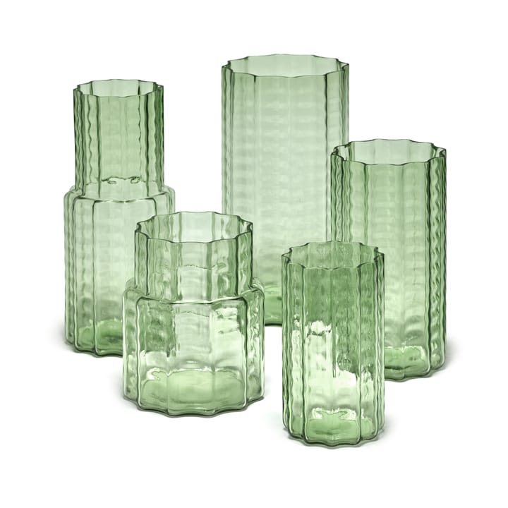 Vaso Waves 02 28 cm - Green-clear - Serax