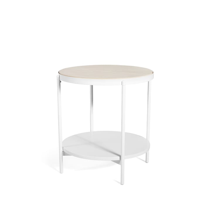 Mesa de apoio Lene - branco, baixo, Folheado de cinza pigmentada branca - SMD Design