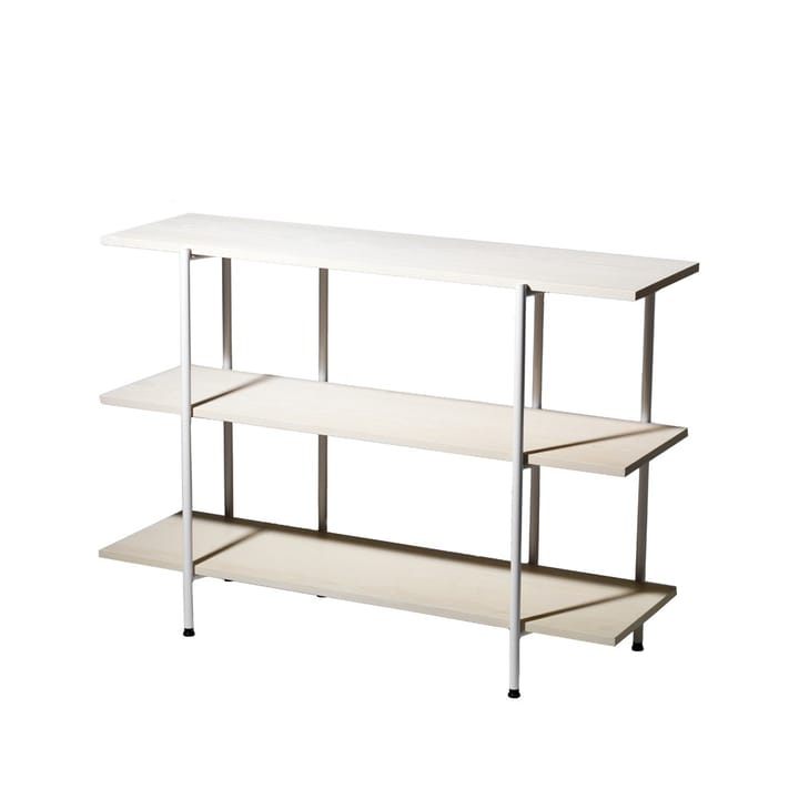 Mesa de apoio Lilly  - Pigmento branco cinza, estrutura em aço lacado a branco, 120 cm - SMD Design