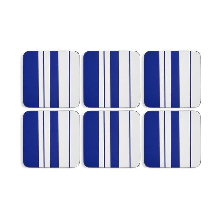 Base para copos Steccato Ø10,5 cm, 6 un. - Azul-Branco - Spode