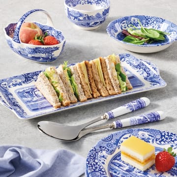 Blue Italian talheres de salada 2 peças - Cerâmica-aço inoxidável - Spode