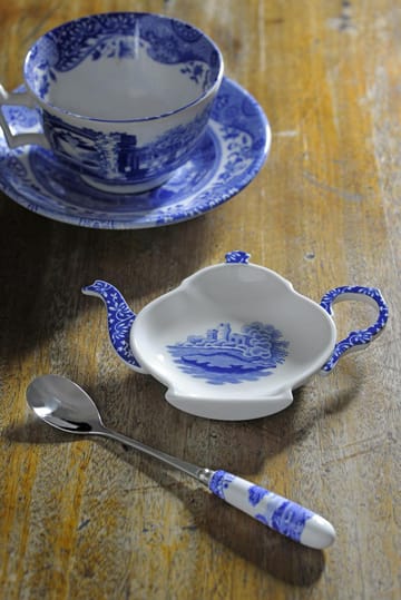 Bue Italian colher de chá lote de 6 - Cerâmica-aço inoxidável - Spode