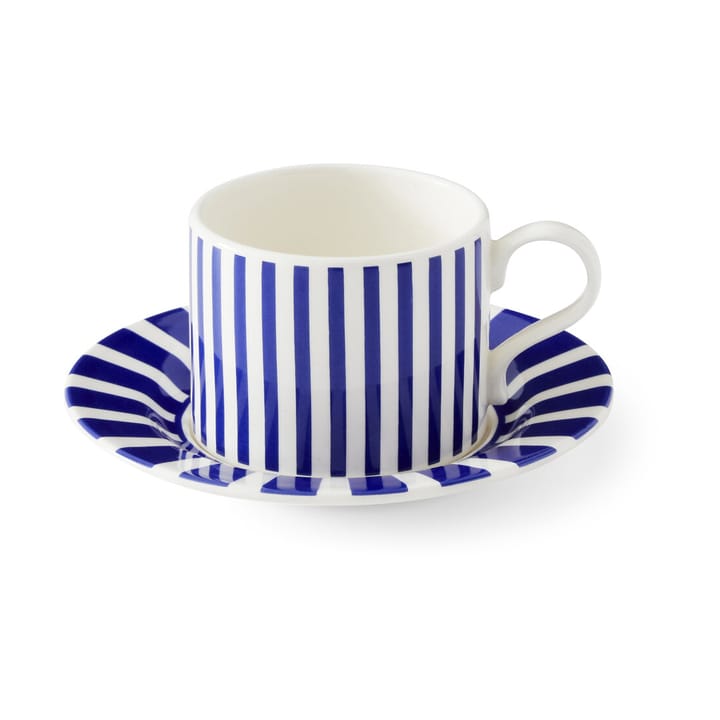 Caneca de chá Steccato 29 cl com pires Ø15,5 cm - Azul-Branco - Spode