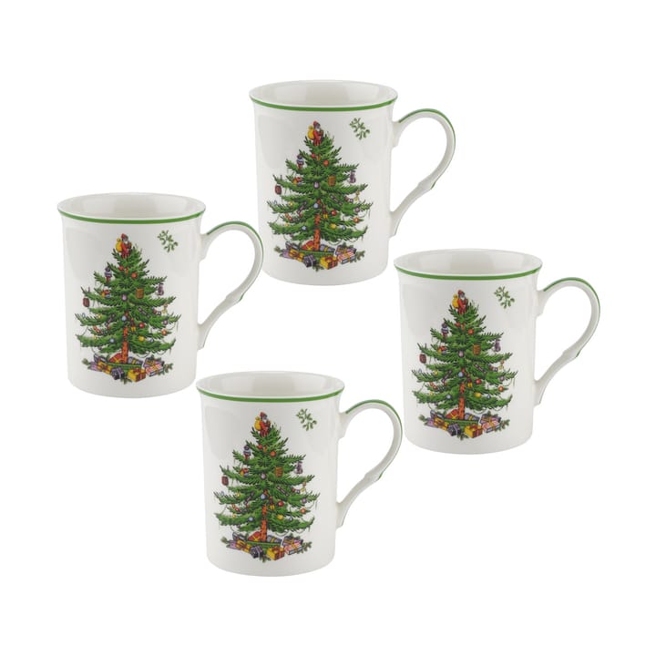 Chávena Christmas Tree 34 cl 4 un. - White-green-red - Spode