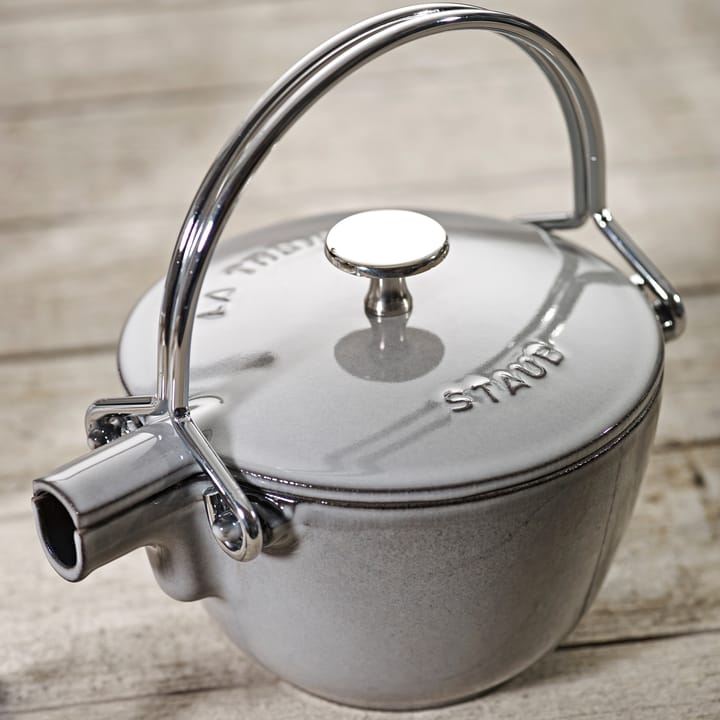 Bule de chá redondo Staub 1,15 L - cinza - STAUB