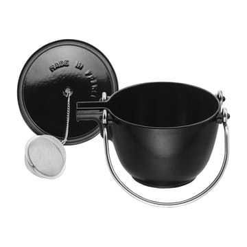 Bule de chá redondo Staub 1,15 L - Preto - STAUB