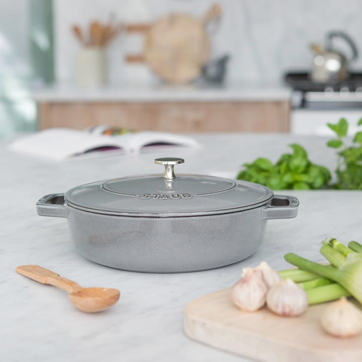 Caçarola Chistera Ø28 cm 3,7 L - cinza - STAUB