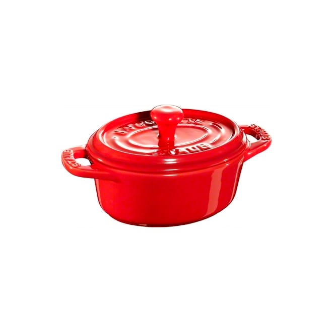 Caçarola para forno oval mini Staub 0,2 l - vermelho - STAUB