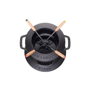 Conjunto de fondue Staub 1,1 l - preto - STAUB