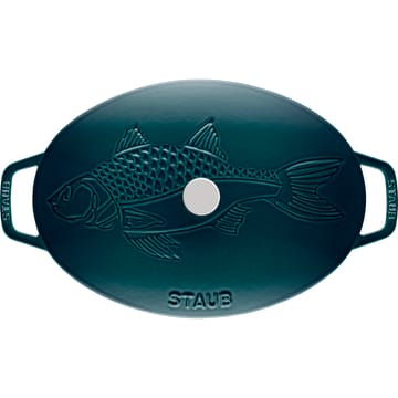 Panela redonda - esmalte triplo La Mer - 32 cm - STAUB