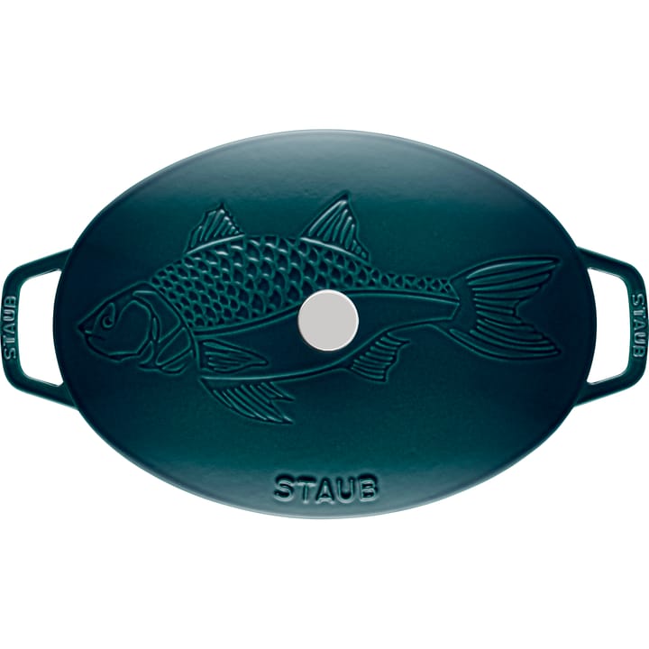 Panela redonda - esmalte triplo La Mer - 32 cm - STAUB