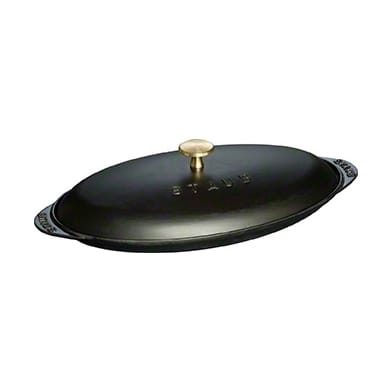 Travessa com tampa para peixe Staub - preto - STAUB