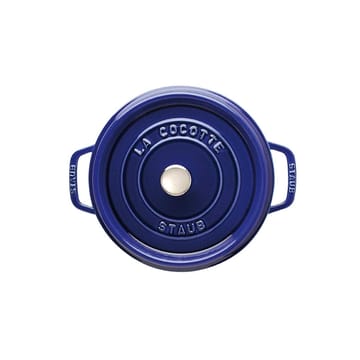 Travessa para forno redonda Staub Três camadas de esmalte 3,8 l - azul escuro - STAUB