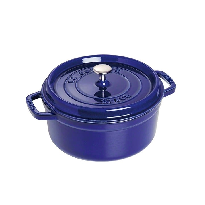 Travessa para forno redonda Staub Três camadas de esmalte 5,2 l - azul escuro - STAUB