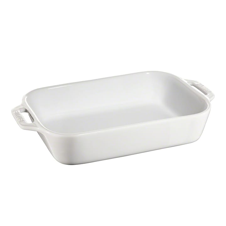 Travessa p/forno retangular Staub 27 x 20 cm - branco - STAUB