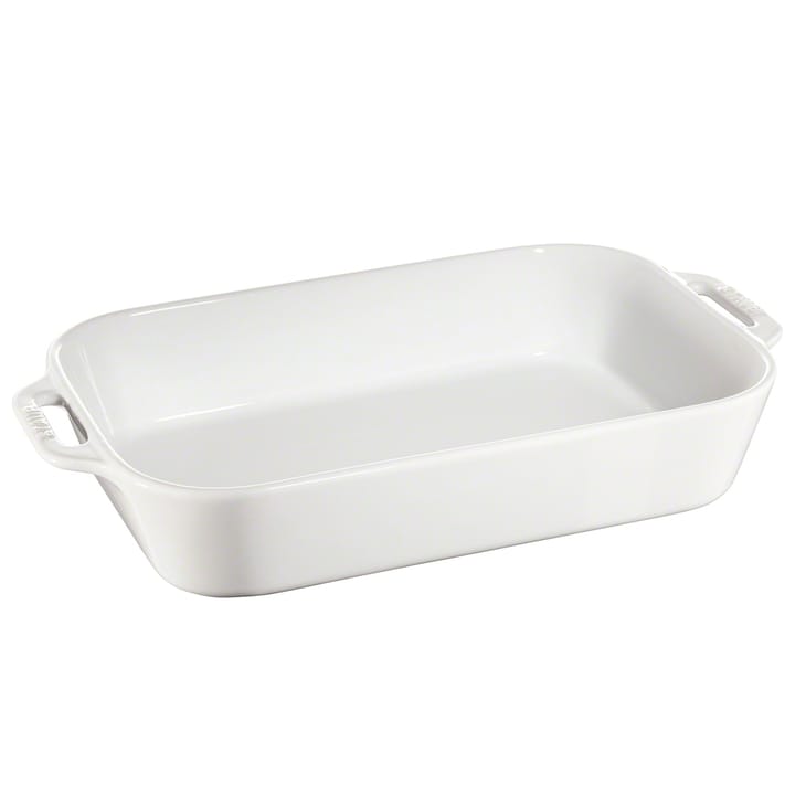 Travessa p/forno retangular Staub 34 x 24 cm - branco - STAUB