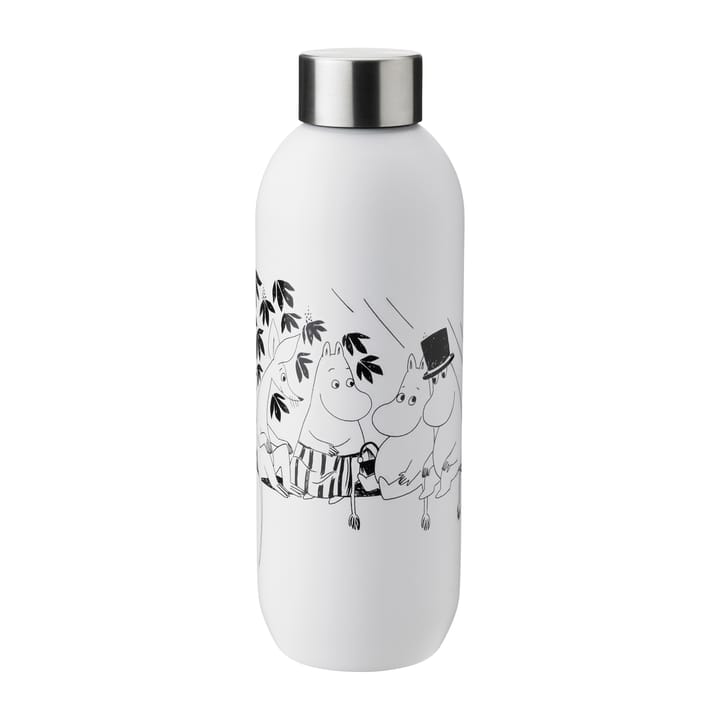 Garrafa Keep Cool Mumin 0.75 l - Soft white-preto - Stelton