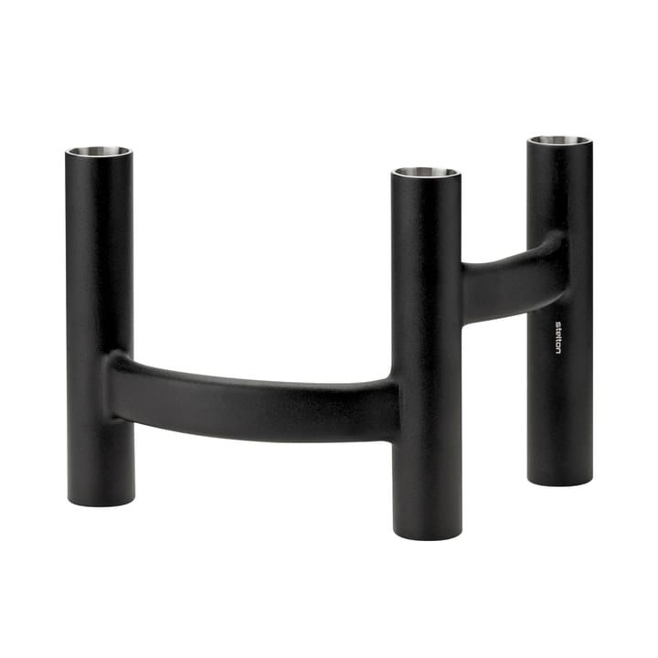 Suporte de velas triplo Ora - preto - Stelton