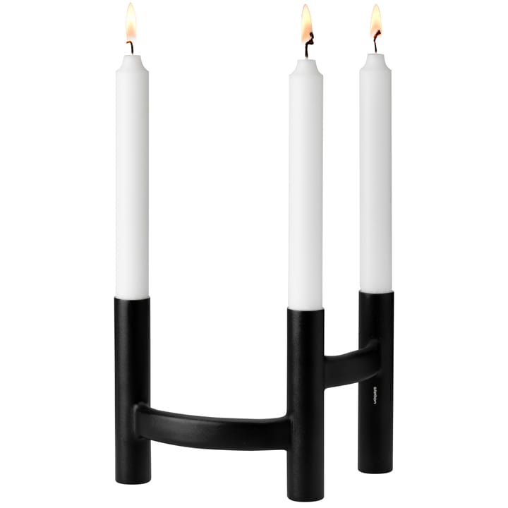 Suporte de velas triplo Ora - preto - Stelton