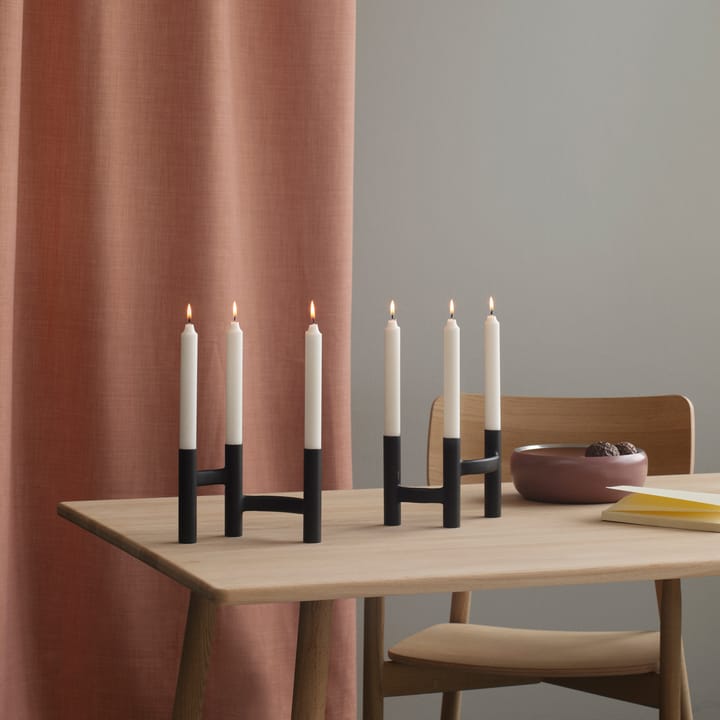 Suporte de velas triplo Ora - preto - Stelton