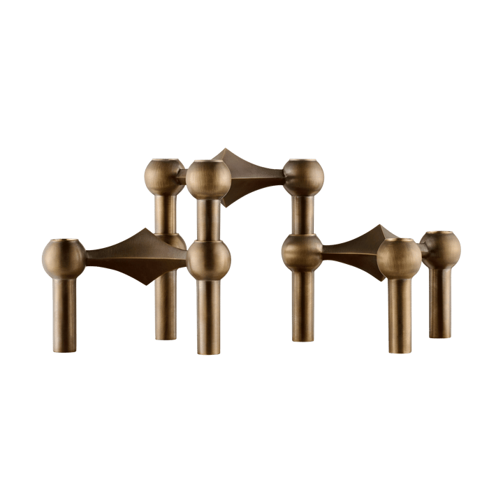 Suporte de velas STOFF , 3 un., Bronzed brass STOFF