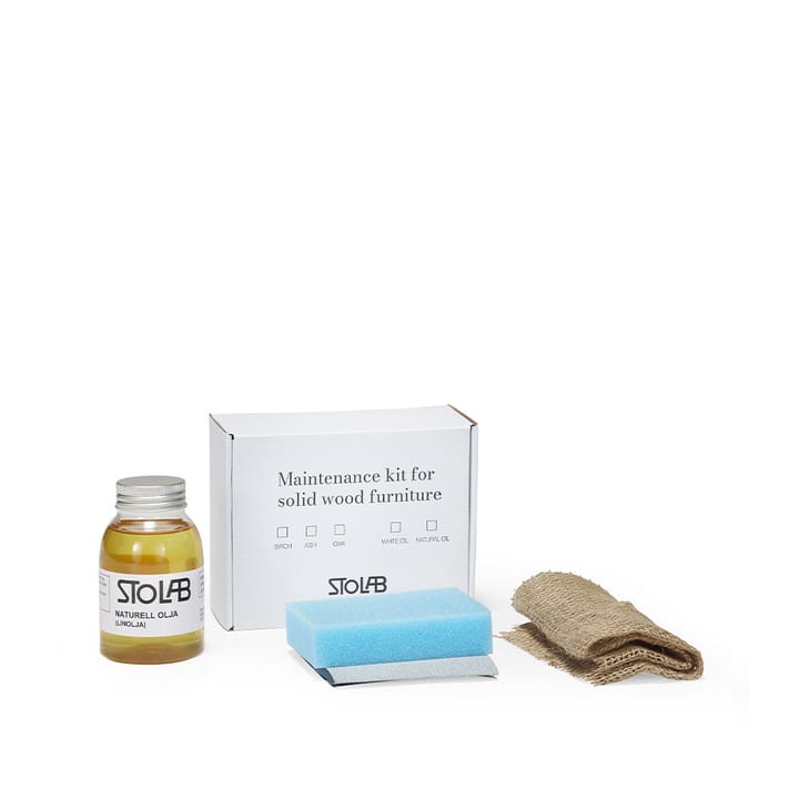 Kit de cuidado com óleo natural Stolab 250 ml - Óleo transparente para madeira carvalho - Stolab