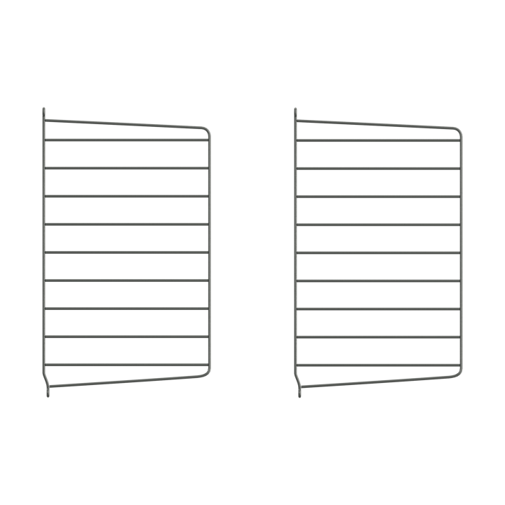 Painel de parede String - Cinza escuro, 50x30 cm, conjunto de 2 - String