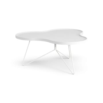 Mesa de centro Flower 84x90 cm - A39 cm Freixo com verniz branco - Swedese