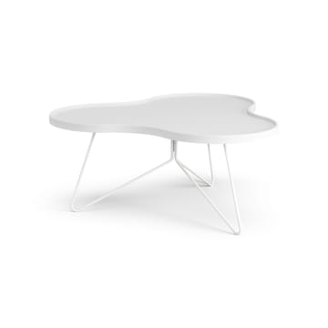 Mesa de centro Flower 84x90 cm - A39 cm Freixo com verniz branco - Swedese