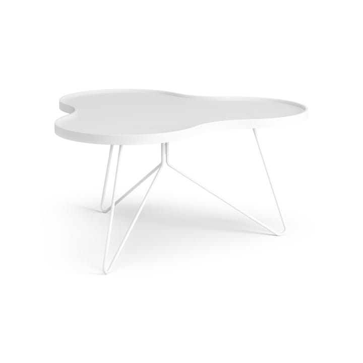 Mesa de centro Flower 84x90 cm - A45 cm Freixo com verniz branco - Swedese