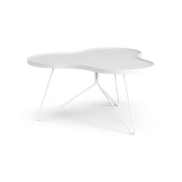 Mesa de centro Flower 84x90 cm - A45 cm Freixo com verniz branco - Swedese